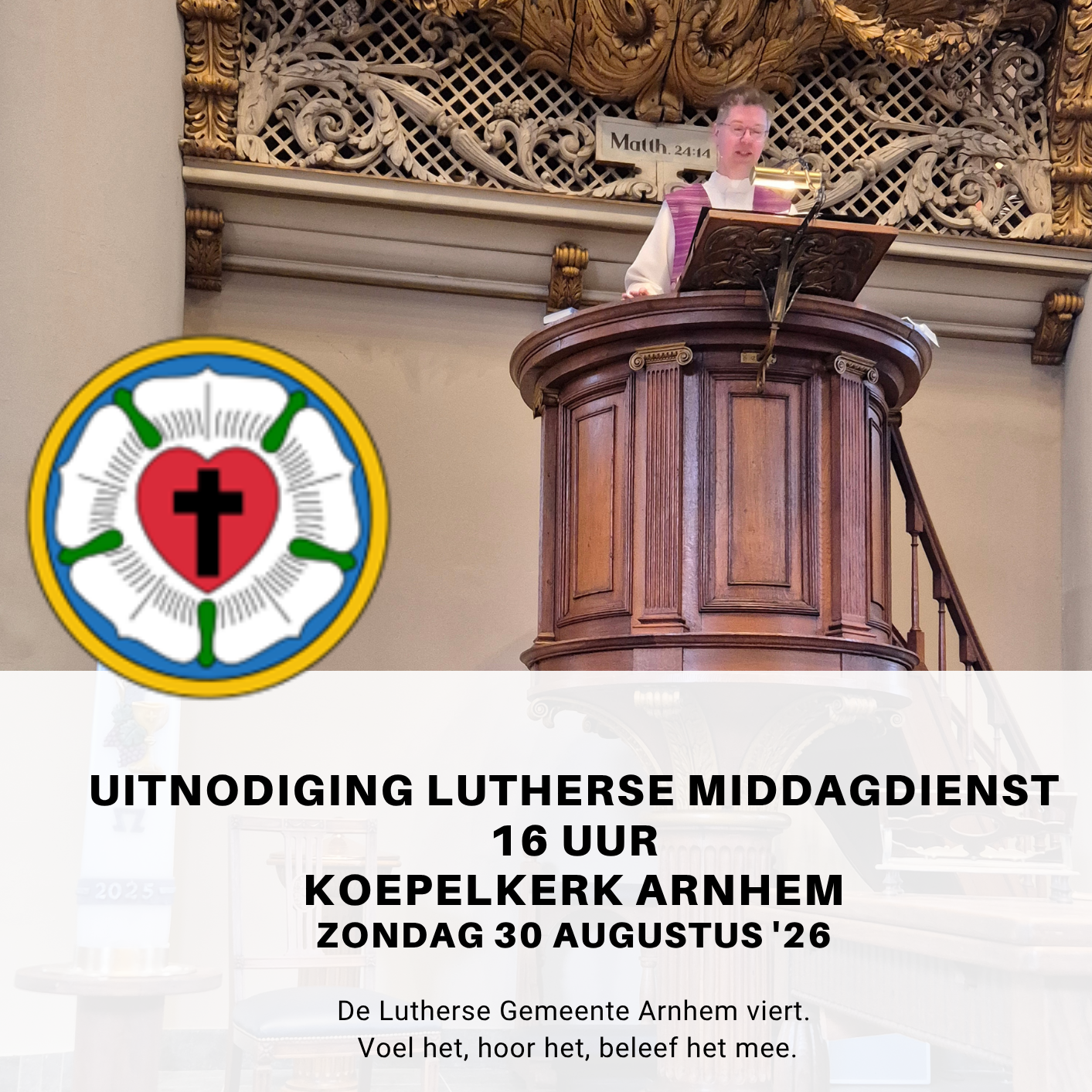 Kerkdienst Evangelisch Lutherse gemeente Arnhem